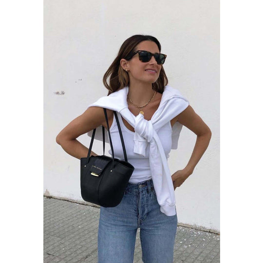 Bolso de piel telma negro de Sandra Freckled