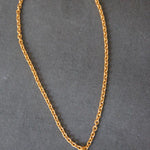 Collar o Cadena dorada Misa con colgante cuadrado con brilante bañada en oro de 24k de estilo vintage - SANDRA FRECKLED joyeria de mujer