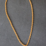 Collar o Cadena dorada Misa con colgante cuadrado con brilante bañada en oro de 24k de estilo vintage - SANDRA FRECKLED joyeria de mujer